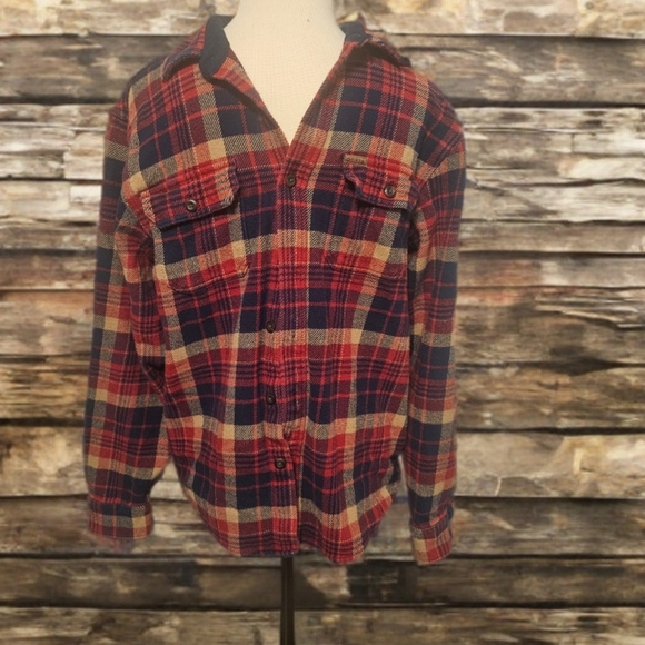 Orvis Multicolor Plaid Flannel Shirt - Picture 1 of 4